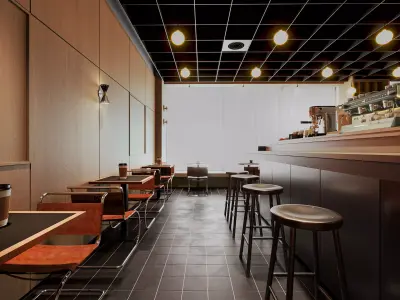 3D model Coffee Restaurant Bar 3D model 3D model