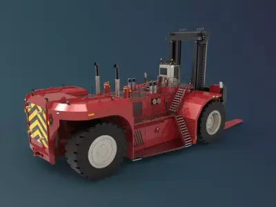 industrial heavy forklift  3D model by wayokama72