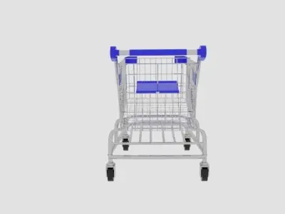 Trolley shopping cart 3D model