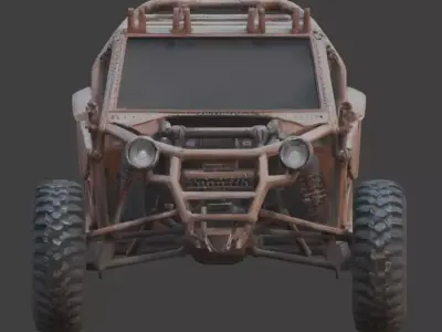 Rusted Apocalypse Desert Raider 3D Model Low-poly 3D model purchase