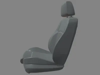 Car Seat 015 Low-poly 3D model