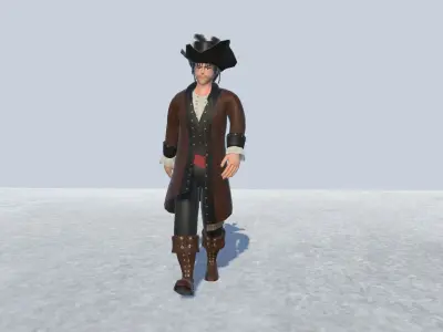Pirate 1 Avatar  Low-poly 3D model