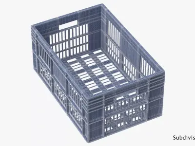 Plastic Crate Green 3D model