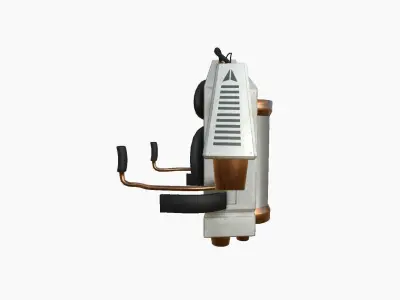 Jetpack G01 White Copper - SciFi Character Design Low-poly 3D model