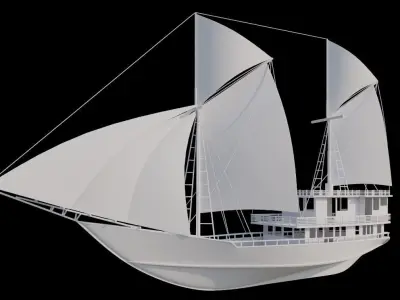 pinisi boat 3D model