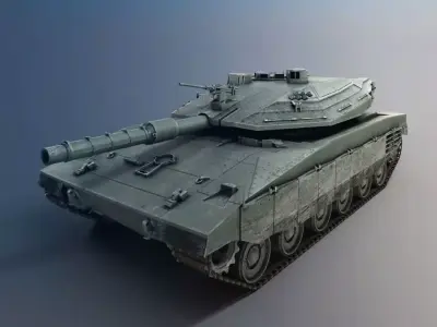 Military Metal Tank 3D model