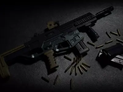 Proctor CP3 SMG Low-poly 3D model