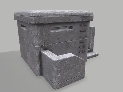 Military Bunker 3 Low-poly 3D model