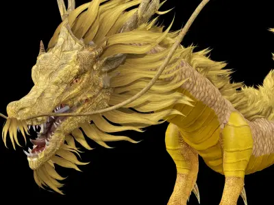 Chinese Dragon Rig 3D model