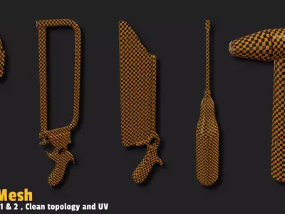 5 Tools  Base Mesh VOL01 Low-poly 3D model