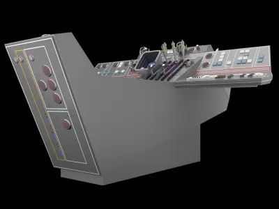 falcon cockpit console 3D model