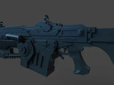 Lancer Assault Rifle Gears of War 3D print model