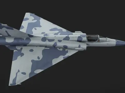 Mirage 2000 Low-poly 3D model