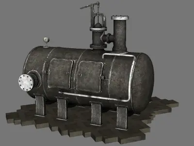 Water Distillery Low-poly 3D model