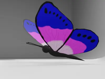 Butterfly animated butterflies Free 3D model