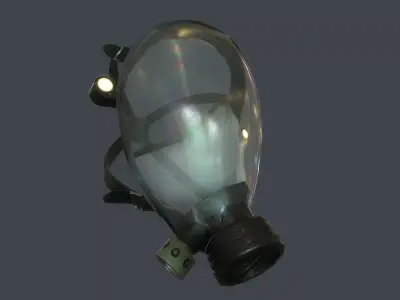Gas Mask Low-poly 3D model shop