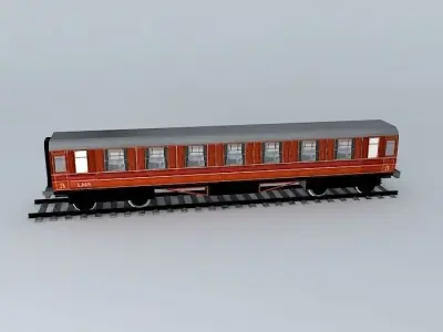 Eco Rail Track 3rd Class Carriage Dummy Old Steam Days.. Free 3D model