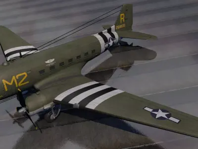Douglas C-53 Skytrooper 3D model