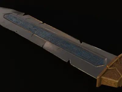 Sword Free low-poly 3D model 23