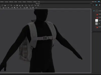 Tactical Backpack 1 3D model