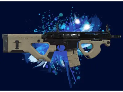 RIFLE 2 - M4 CQR Assualt Rifle - 4K Game Ready Low-poly 3D model