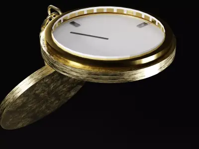Antique Golden Watch 3D model