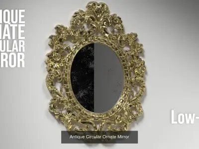 Antique Mirror Collection 3D Model Pack