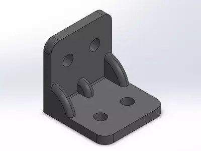 Rusty Square Corner Bracket - 3D print Ready  3D print model