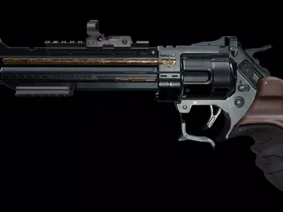 Revolver - Enforcer Low-poly 3D model