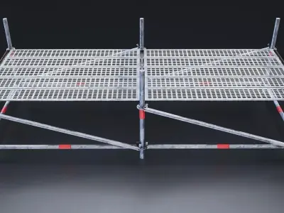 Metal Scaffolding Platform Low-poly 3D model