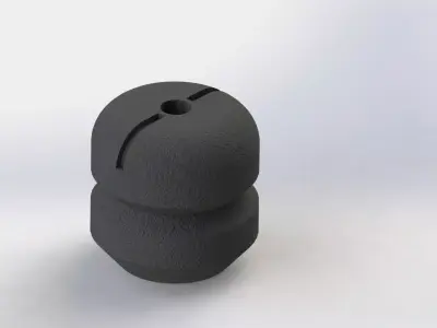 Rubber ball with hole in it Free 3D model