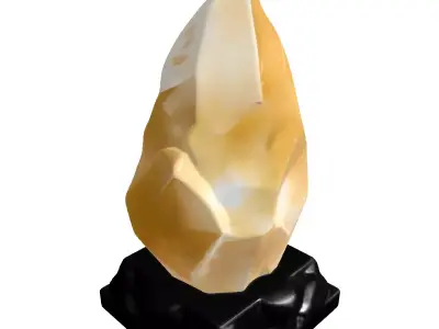 Glowing Crystal Lamp Decor Low-poly 3D model