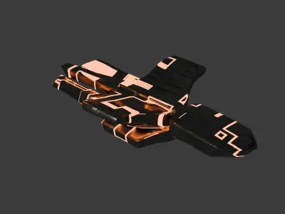 Futuristic Sci-Fi Spaceship 2 3D model