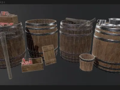 Western Props Vol 1 Free low-poly 3D model