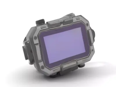 Rugged Professional Camera Model Pack with Protective Casing Low-poly 3D model