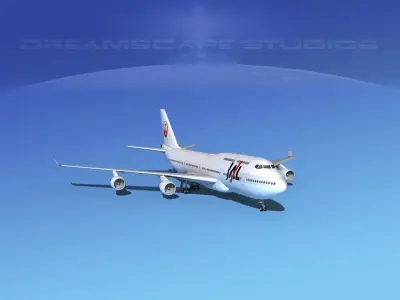 Boeing 747-400 Japan Airlines 3D model