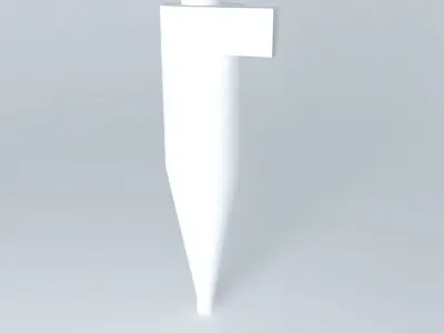 Cyclone collector with measures table for Construction 3D model