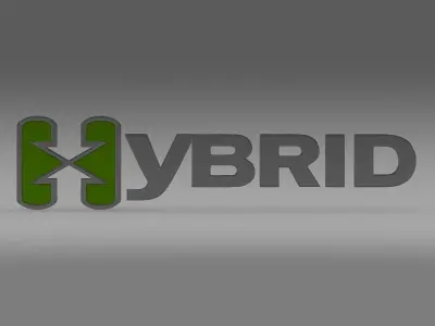 hybrid logo 3D model by Sergey from CGTrader