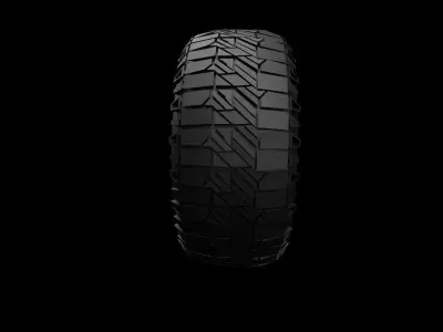 LSMW-0100 Military Truck Wheel 3D model