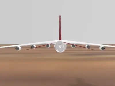 Fictional Super Heavy Cargo Aircraft Phantom Style Tail 3D model