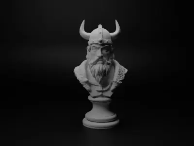 Danish Viking Bust Chess 3D print model order