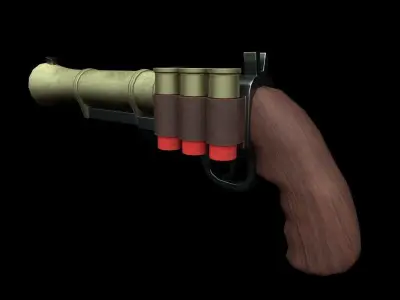 GAME READY - GUN Low-poly 3D model