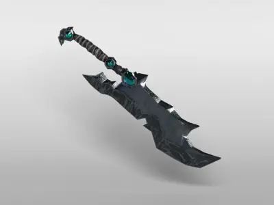 3D Tribal Blade Free low-poly 3D model