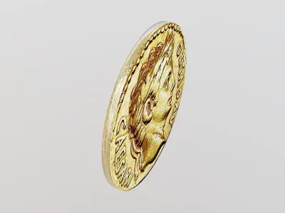  Roman Empire Gold Coin Pack 3D Model Collection