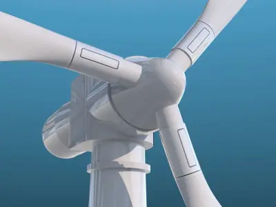 Windmill wind turbine 3D model