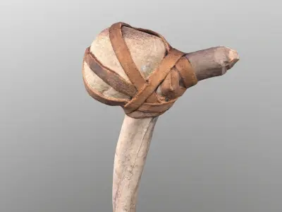 Real Primitive Axe Stone  Low-poly 3D model