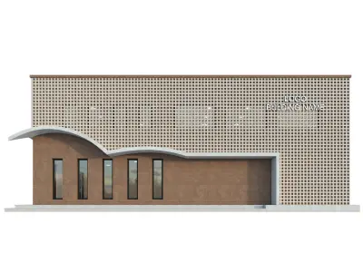 Modern Commercial Building No9 Low-poly 3D model