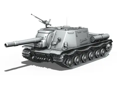 ISU-152  - Soviet heavy self-propelled gun  3D model