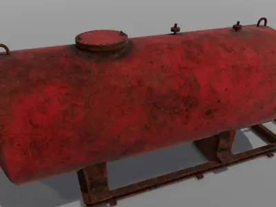 Gas Tanker 3D Model Low-poly 3D model