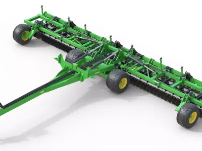 John Deere HSD Agricultural Tillage Low-poly 3D model